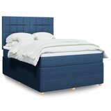 Maison Chic Box spring postelja - Vzmetna postelja z vzmetnico modra 140x200 cm blago SL4573, (21888899) | Shoptok.si
