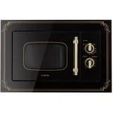 Victoria 20, ugradbena mikrovalna pećnica, 20 l, 800 W, roštilj: 1000 W, crna