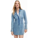 Desigual Košulja haljina plavi traper | shoptok.hr