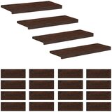 Step treads 20 kom. 80 x 25 x 2 cm Tamno smeđa | shoptok.hr