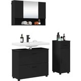 vidaXL set namještaja za kupaonicu zidne 3 pcs crna 76.5 x 35 x 64 cm | shoptok.hr