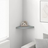  Plutajuća kutna polica siva 35 x 35 x 3,8 cm MDF | shoptok.hr