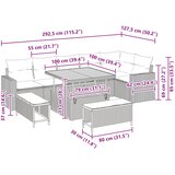  Sjedeća garnitura za vrt 9 kom. Crna poliratan 100 x 100 x 71 cm | shoptok.hr