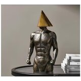 Aberto Design dekorativna figura CY0372, 22x15x7 cm, sivo-zlatna boja | ePonuda.com