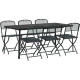  Set vanjskog namještaja 7 pcs Antracit Željezo i čelik | shoptok.hr