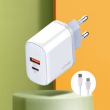  Kućni punjač LDNIO A2526C PD, QC4+, QC3.0, PPS 45W Type C na Type C Cene