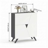 Hanah home Cipelarnik Venice White Anthracite | Eponuda.com