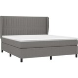 vidaXL Box spring postelja z vzmetnico temno siva 180x200 cm blago | Shoptok.si