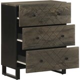  Komoda 2 kom crna 60x33x75 cm Puno drvo Mango | shoptok.hr