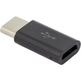 S Box ADAPTER MICRO USB 2.0 Ženski -> TYPE-C Muški Crni / RETAIL, (08-adusb-c-br) | shoptok.hr