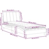 vidaXL Krevet s madracem plavi 90x190 cm baršunasti | shoptok.hr