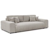 Ropez Svijetlo siva sklopiva/s prostorom za odlaganje sofa od samta 260 cm Justin – Cijene