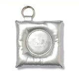 INF Prenosno PU usnje oblazinjeno kompaktno ogledalo za ženske Silver, (5000290816) Cene