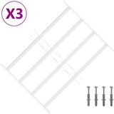  Sigurnosna rešetka za prozore s 4 poprečne šipke 3 pcs 43-74 cm | shoptok.hr