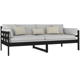  Dnevni ležaj od masivne borovine crni 90 x 200 cm | shoptok.hr