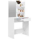  Toaletni stolić s ogledalom visoki sjaj bijeli 74,5x40x141 cm | shoptok.hr