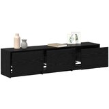 TV ormarić s LED rasvjetom Crni Hrast 165 x 34 x 40 cm | shoptok.hr