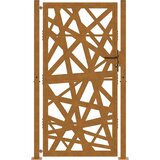  Vrtna vrata 100x200 cm Otporna na vremenske uvjete Čelična svjetlosna konstrukcija | shoptok.hr