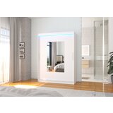 ADRK Drsna omara z ogledalom in LED lujo DORRIGO 150 - BELA | Shoptok.si