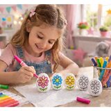  Easter Styrofoam Eggs For Painting Markers Flower Pattern C 6pcs | Shoptok.si