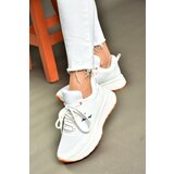 Fox Shoes P848531504 Women's Sneakers in a white/orange fabric cene