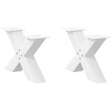  Noge za klubsko mizico v obliki črke X, 2 kosa, bele, 60 x (30-31) cm, jeklo, (22124006) | Shoptok.si