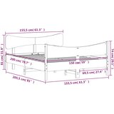  Okvir kreveta bez madraca bijeli 150x200 cm od masivne borovine | shoptok.hr