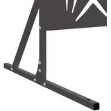  Zaslon za privatnost 100 x 50 x 180 cm Čelik Crna | shoptok.hr