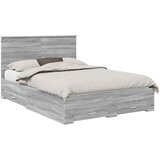  Krevetna konstrukcija s ladicama Siva Sonoma 140 x 190 cm | shoptok.hr