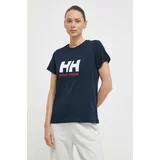Helly Hansen Bombažna kratka majica ženski, mornarsko modra barva