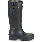 Barbour škornji za dež LEIGHTON TARTAN TALL WELLY Črna | Shoptok.si