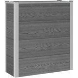 vidaXL Vrtna visoka greda Siva 75 x 30 x 22 cm WPC in aluminij, (5000287708) | Shoptok.si