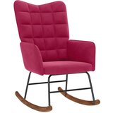  Stolica za ljuljanje s osloncem za noge boja vina baršunasta | shoptok.hr