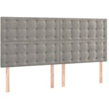 Uzglavlje svjetlosivo 160x5x118/128 cm baršunasto | shoptok.hr