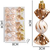 INF Božični okraski v obliki bonbonov - Mini okrogli bonboni (6 kosov) Champagne, (5000078474) | Shoptok.si
