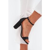 Boto Shiny women's sandals with a heel black Kavina | Shoptok.si