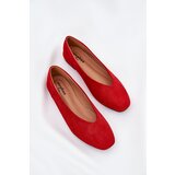 Boto Classic Ballet Flats Made Of Eco Suede Red Osallin | ePonuda.com