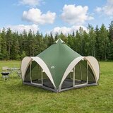 Tipi šator s krovom Zelena 6 osoba Poliester i čelik | shoptok.hr