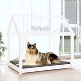 Krevet za pse bijeli 101x70x90 cm od masivne borovine | Eponuda.com