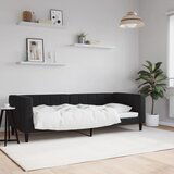  The Living Store Raztegljiva postelja črna 80x200 cm žamet - Raztegljiv Kavč, (21491105) | Shoptok.si