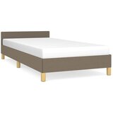 Maison Chic Posteljni okvir - Enojna postelja - Postelja za odrasle z vzglavjem brez vzmetnice taupe 80x200cm blago, (21695288) Cene