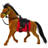 Brown Velvet Horse Red Saddle figurine Cene