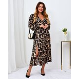Resti Beige women's maxi dress in leopard print | Eponuda.ba