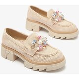 Resti Women's beige openwork moccasins Peloga- Footwear | ePonuda.com