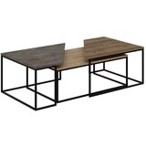 Marckeric Mizice v kompletu 3 ks z mizno ploščo v orehovem dekorju v naravni barvi 70x110 cm Titan – Cene