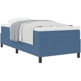  Postelja z Box Spring z vzmetnico Modra 100x200 cm Corduroy tkanina, (22080836) | Shoptok.si