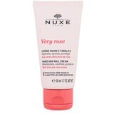 Nuxe Very Rose Hand And Nail Cream vlažilna, pomirjajoča in zaščitna krema za roke in nohte 50 ml za ženske | Shoptok.si