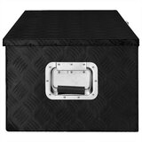  Kutija za pohranu crna 90 x 47 x 33,5 cm aluminijska | shoptok.hr