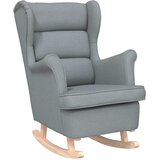  Stolica za ljuljanje 74x90x102 cm od tkanine svjetlosiva | shoptok.hr