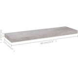  Plutajuća zidna polica siva boja betona 80 x 23 5 x 3 8 cm MDF | shoptok.hr